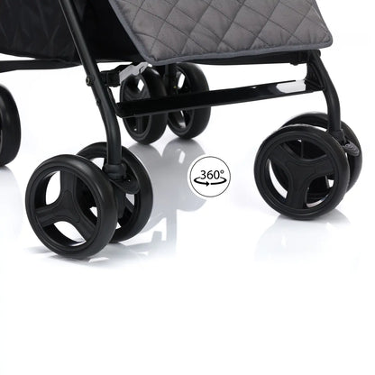 B-Ware Little One Buggy Kinderwagen Sportwagen Tommi Grau Liegefunktion Stauraum Gurt