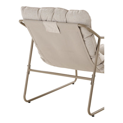 Garten Lounge Set Sandira – mit Stahlgestell in Sand und dicken Sitzpolstern