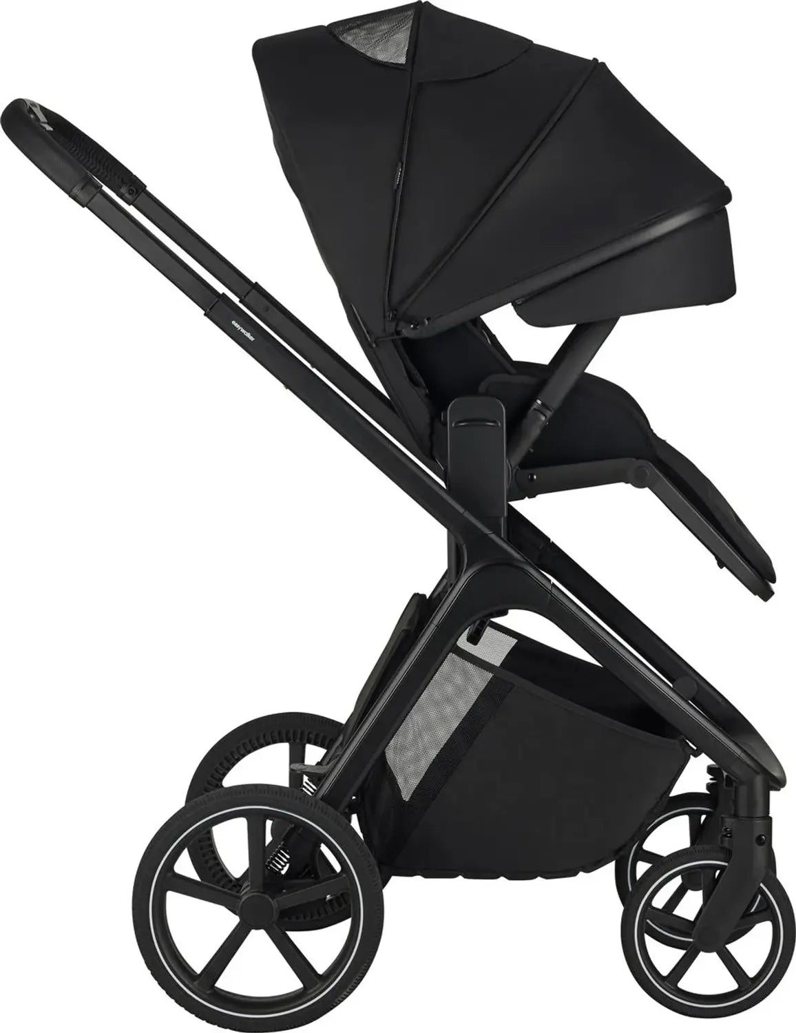 B-Ware Easywalker Kinderwagen Buggy Zoey Pure Black Sitz Babywanne Einkaufskorb