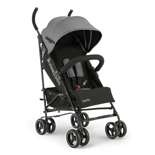 KikkaBoo BEETLE Kinderwagen, Babysportwagen bis zu 22 kg, Zusammenklappbar, Leicht, Kompakt, Grau