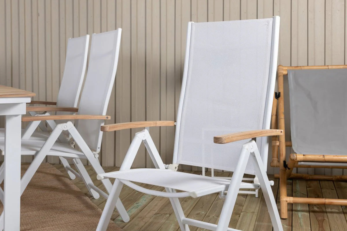 2er Set - Gartenstuhl GranCanaria aus Textilene/Aluminium in Schwarz, Weiß oder Beige
