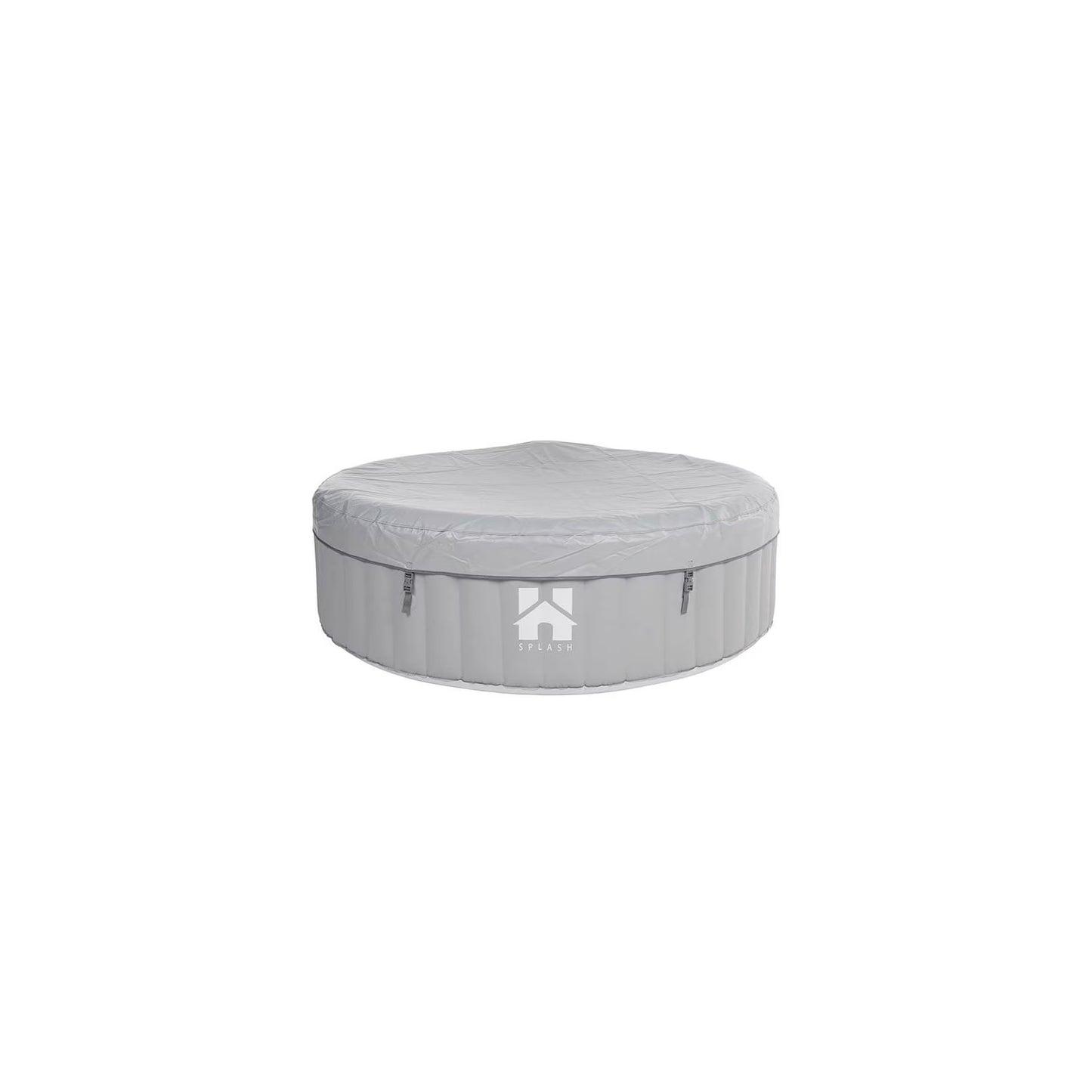 HOME DELUXE Outdoor Whirlpool aufblasbar SPLASH inkl. Abdeckung - Ø208 cm 6 Personen Uni Grau