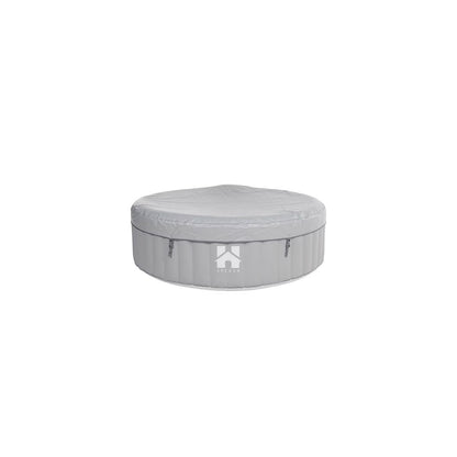 HOME DELUXE Outdoor Whirlpool aufblasbar SPLASH inkl. Abdeckung - Ø208 cm 6 Personen Uni Grau