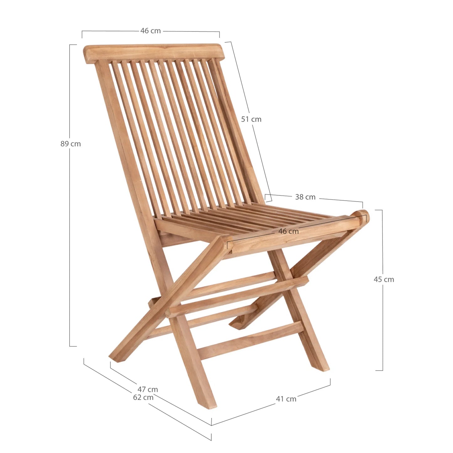 2er Set - Gartenstuhl Voler aus Teakholz