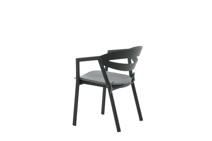 Gartenstuhl Sylt - aus Aluminium in Schwarz