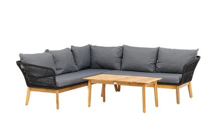 Garten Lounge Set Renavo – 2 teiliges Set aus Akazie & Polyester