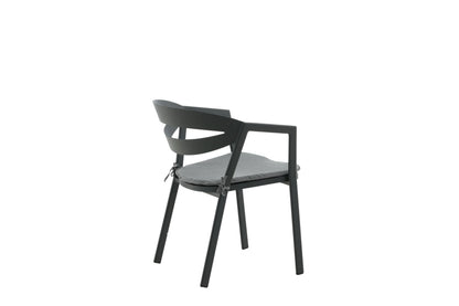 Gartenstuhl Sylt - aus Aluminium in Schwarz