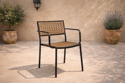 4er Set - Gartenstuhl Marave aus Rattan inkl. Kissen
