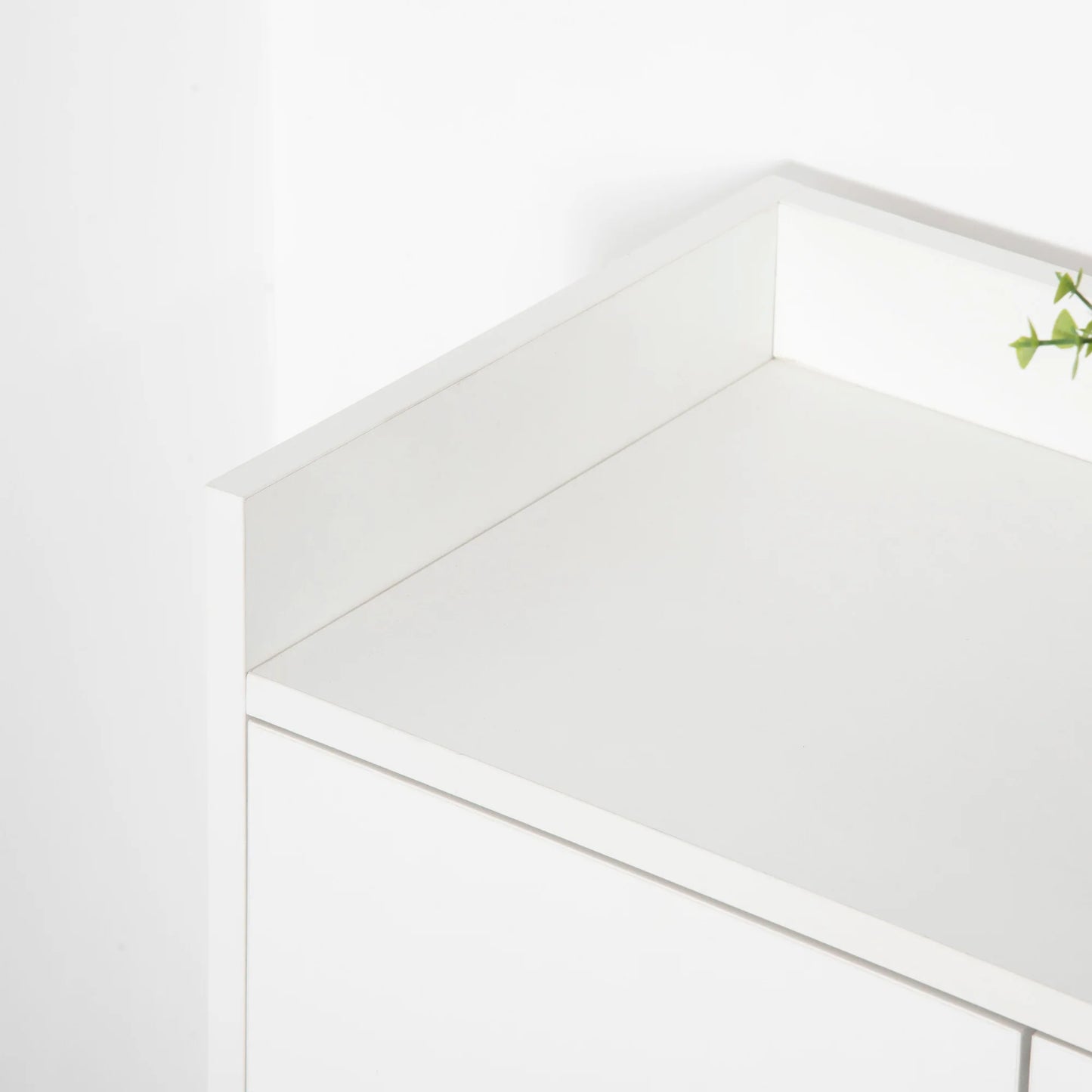 HOMCOM Moderner Schuhschrank mit 2 Türen und 4 Regalen für 12 Paar Schuhe, Ideal für Eingangsbereich, Wohnzimmer, Schlafzimmer 60x30x92 cm Weiß