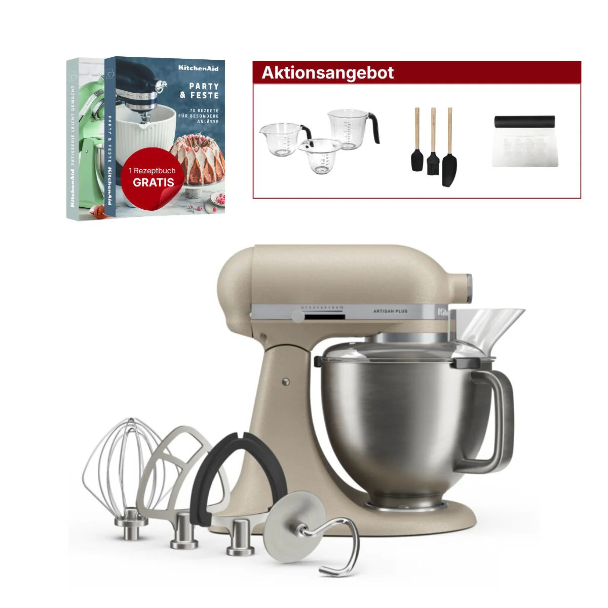 KitchenAid 4,7L 5KSM50PKVE Küchenmaschine - Artisan Plus