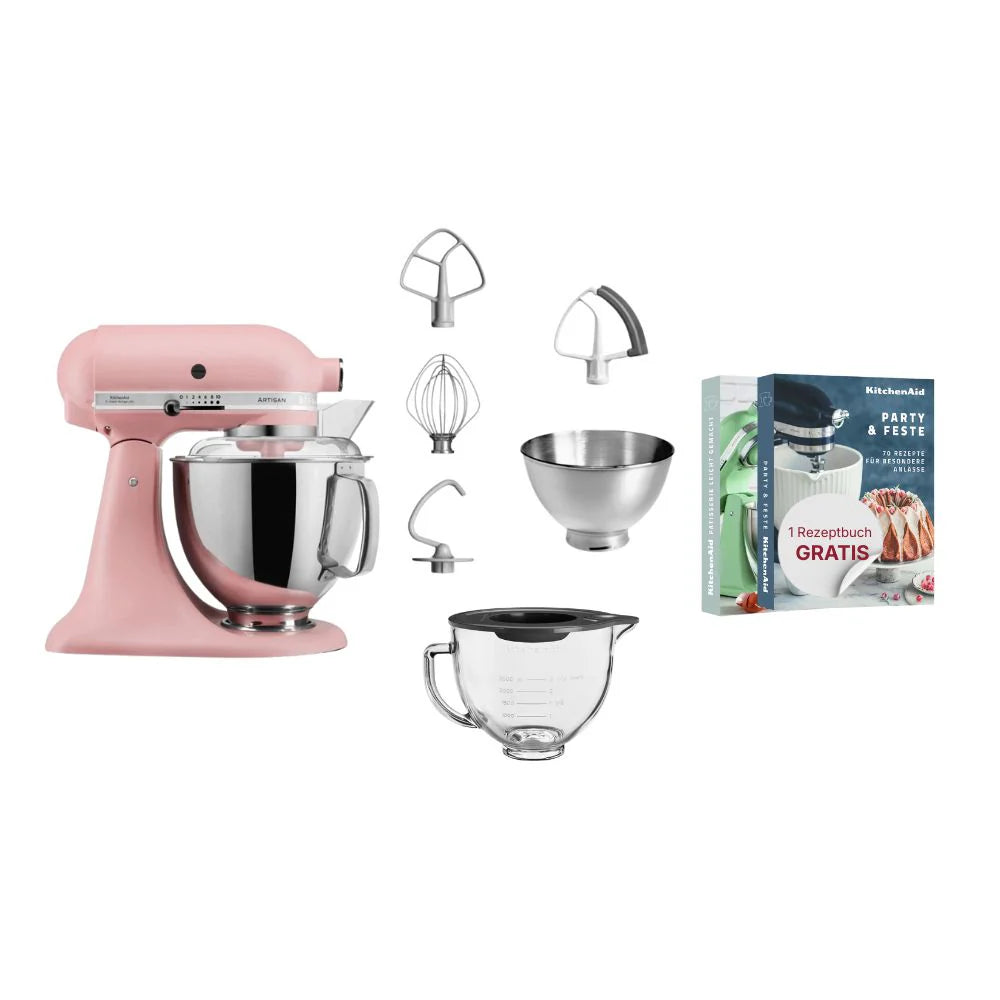 KitchenAid 4,8 L 5KSM175 Artisan Küchenmaschine Glasset mit Glasschüssel
