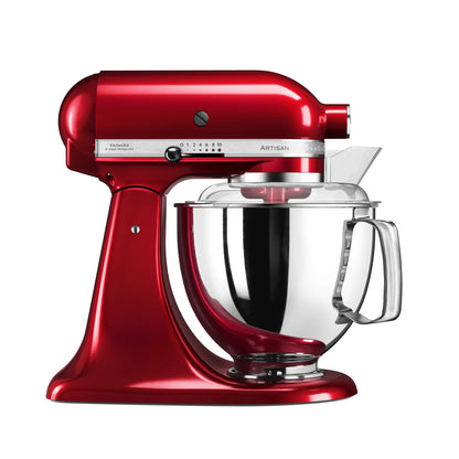 KitchenAid 4,8 L 5KSM175 Artisan Küchenmaschine Pastrylover mit Kunststofffleischwolf+Spritzgebäckvorsatz und Patisserie Buch