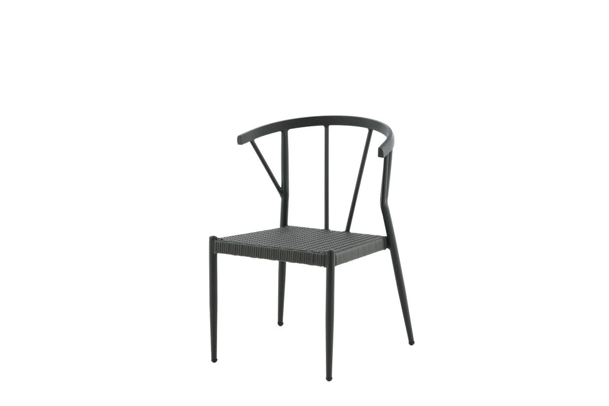 6er Set - Gartenstuhl Tina aus Rattan/Aluminium
