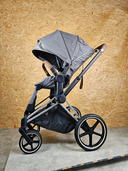 Cybex Priam 3 Kinderwagen (Gestell mit Sportsitz) - Alu-Gestell - Grau in gutem Zustand