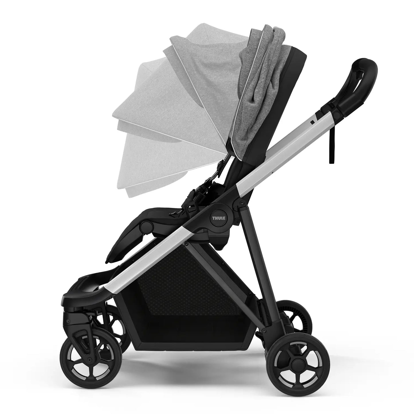 B-Ware Thule Sportwagen Buggy Shine Aluminium Grey Melange Umsetzbare Sitzeinheit