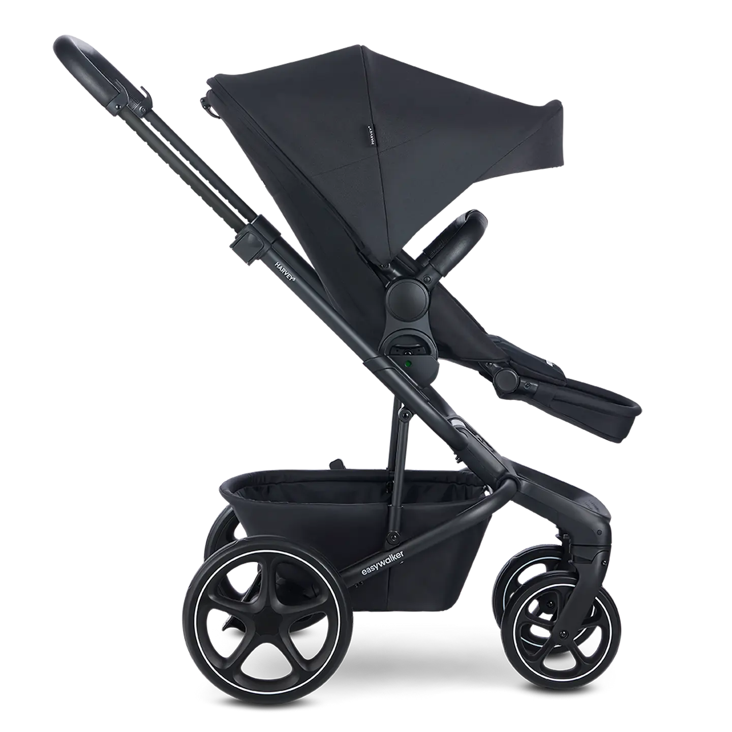 B-Ware Easywalker Harvey Midnight Black Kinderwagen Buggy Kinderfahrzeug Babyschale Set