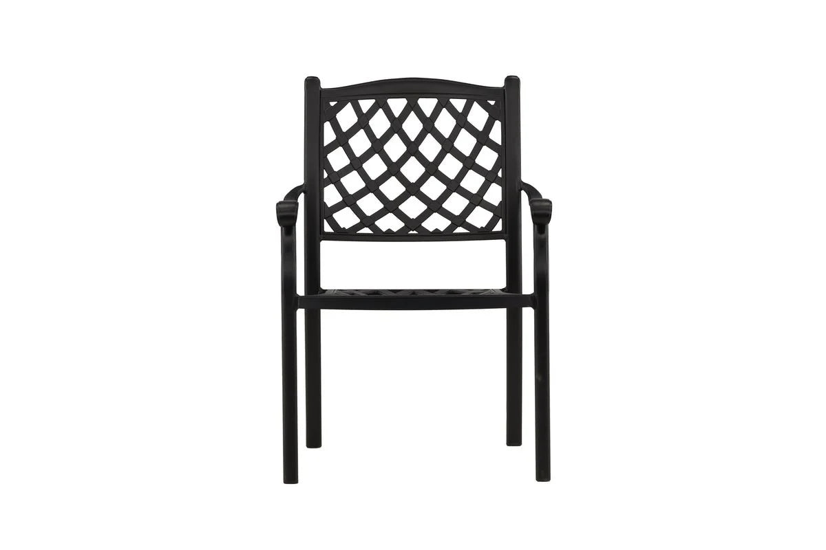 4er Set Gartenstuhl Auri - ein schlichter schwarzer Stuhl aus Aluminium