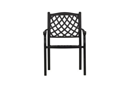 4er Set Gartenstuhl Auri - ein schlichter schwarzer Stuhl aus Aluminium