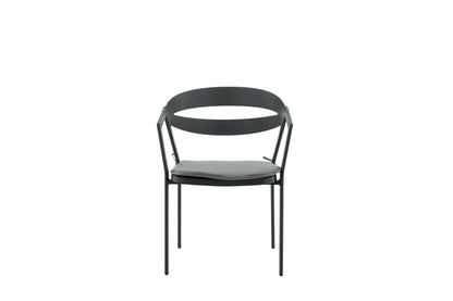 Gartenstuhl Sylt - aus Aluminium in Schwarz