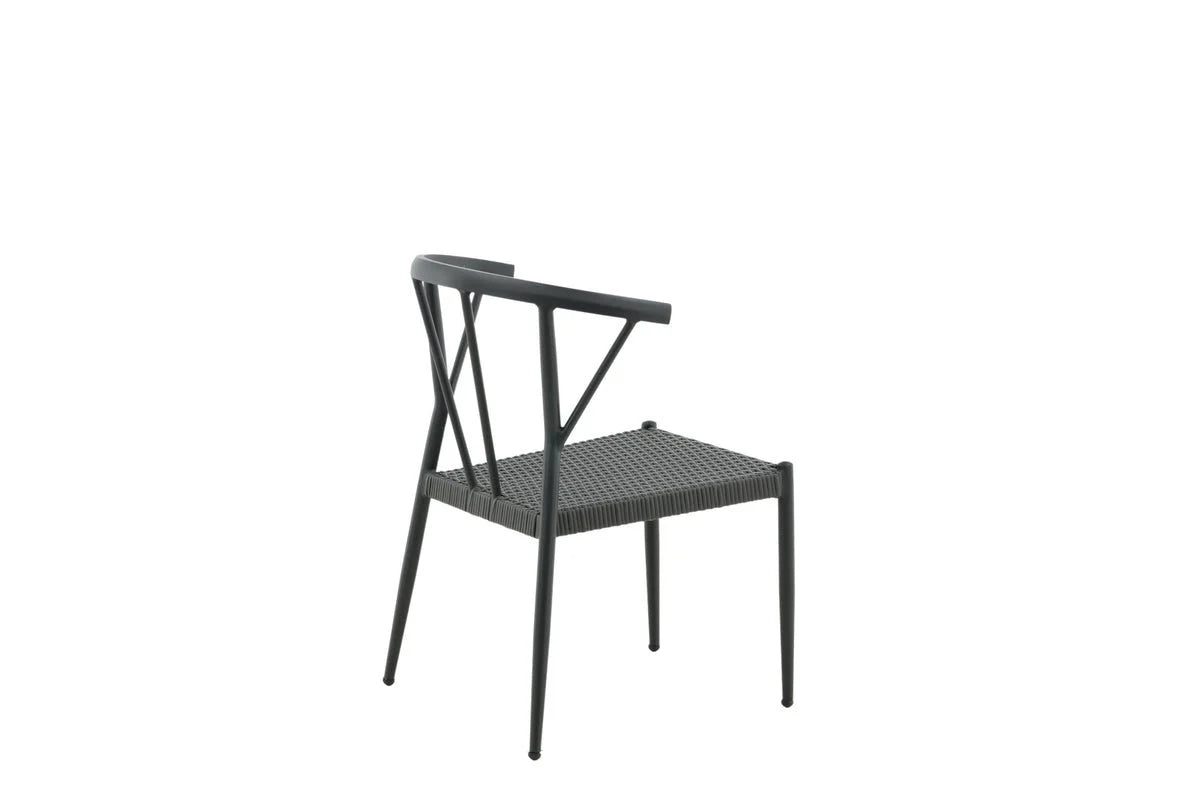 6er Set - Gartenstuhl Tina aus Rattan/Aluminium