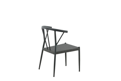 6er Set - Gartenstuhl Tina aus Rattan/Aluminium