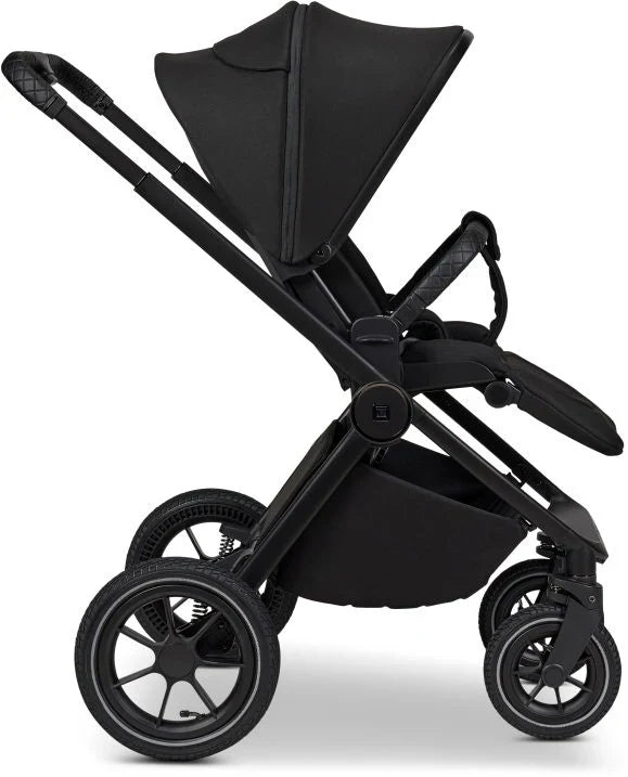 B-Ware Moon Gio Kombikinderwagen Babywagen Onyx Matt Höhenverstellbar Luftreifen