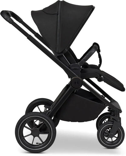 B-Ware Moon Gio Kombikinderwagen Babywagen Onyx Matt Höhenverstellbar Luftreifen