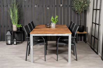 2er Set Gartenstuhl Ira - elegante schwarze Optik aus Aluminium