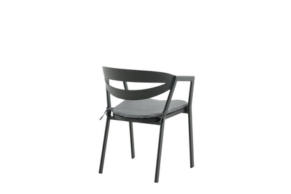 Gartenstuhl Sylt - aus Aluminium in Schwarz