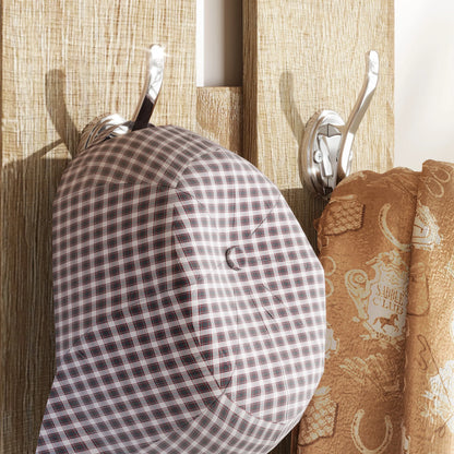 HOMCOM Flur Organizer mit Spiegel, Garderobe und Schuhschrank - 2-teiliges Möbelset für den Eingangsbereich mit 6 Haken, Regalen und Klappen-Schublade für einen natürlichen Flur