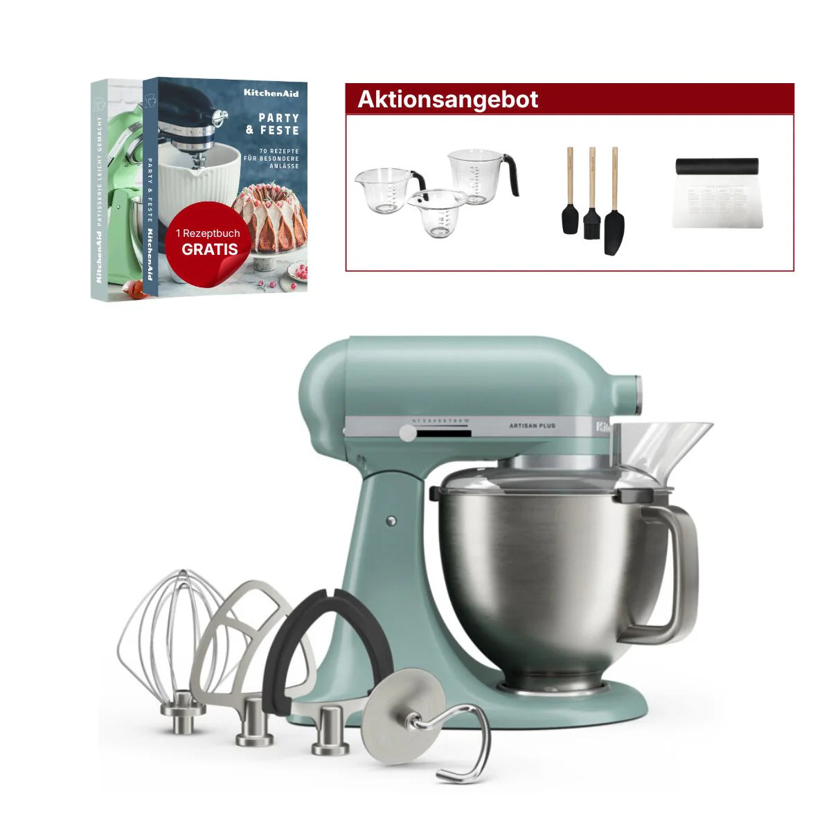 KitchenAid 4,7L 5KSM50PKVE Küchenmaschine - Artisan Plus