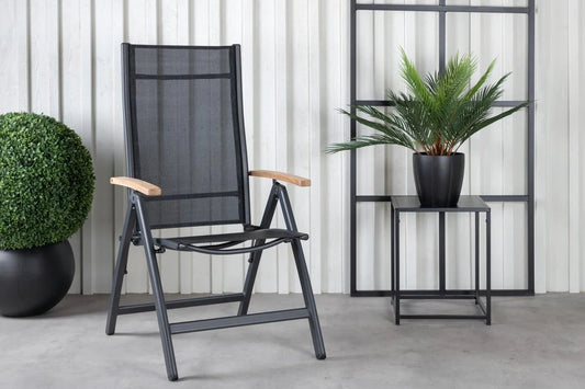 2er Set - Gartenstuhl GranCanaria aus Textilene/Aluminium in Schwarz, Weiß oder Beige