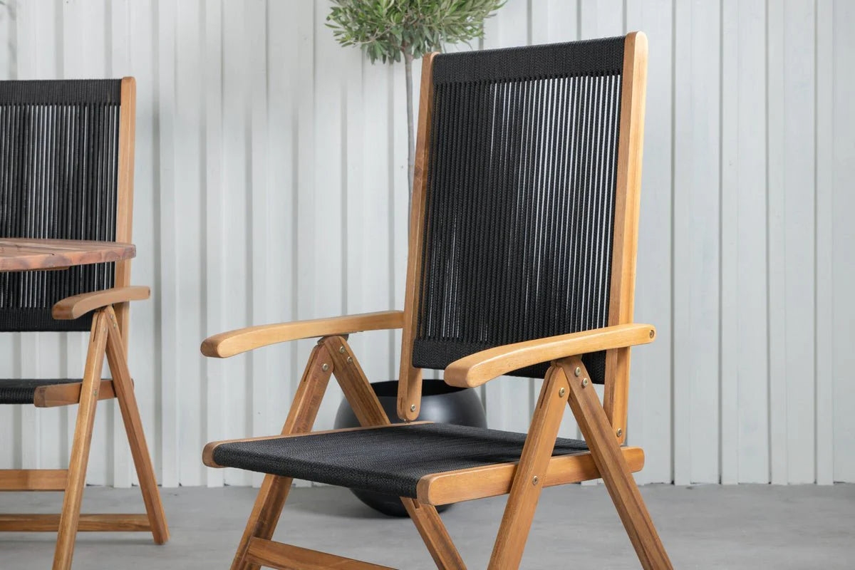 2er Set - Gartenstuhl George aus Akazie/Polyester