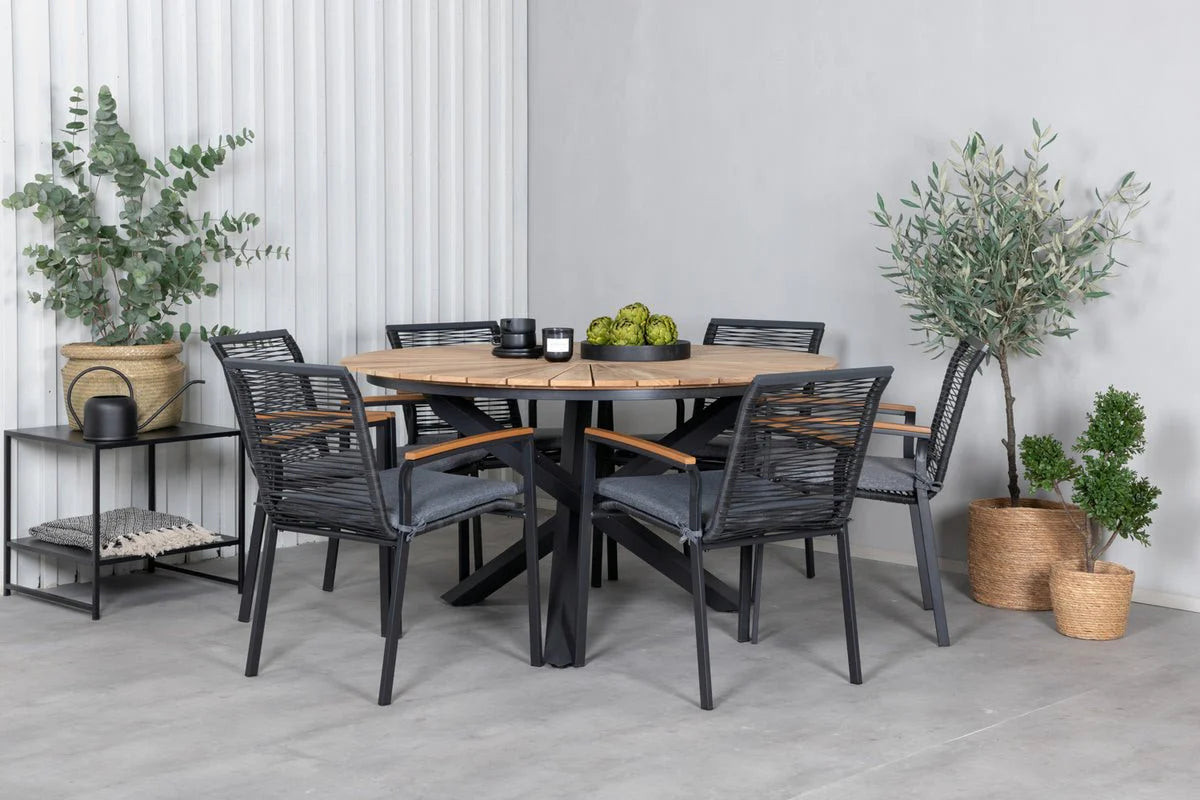 2er Set - Gartenstuhl Denver aus Metall/Polyester