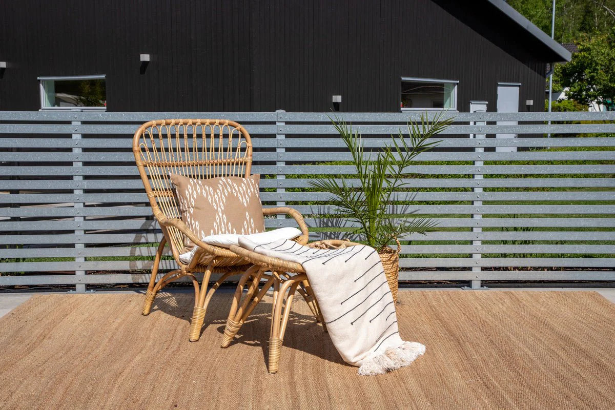Gartenstuhl Elena - aus Rattan in Holzoptik