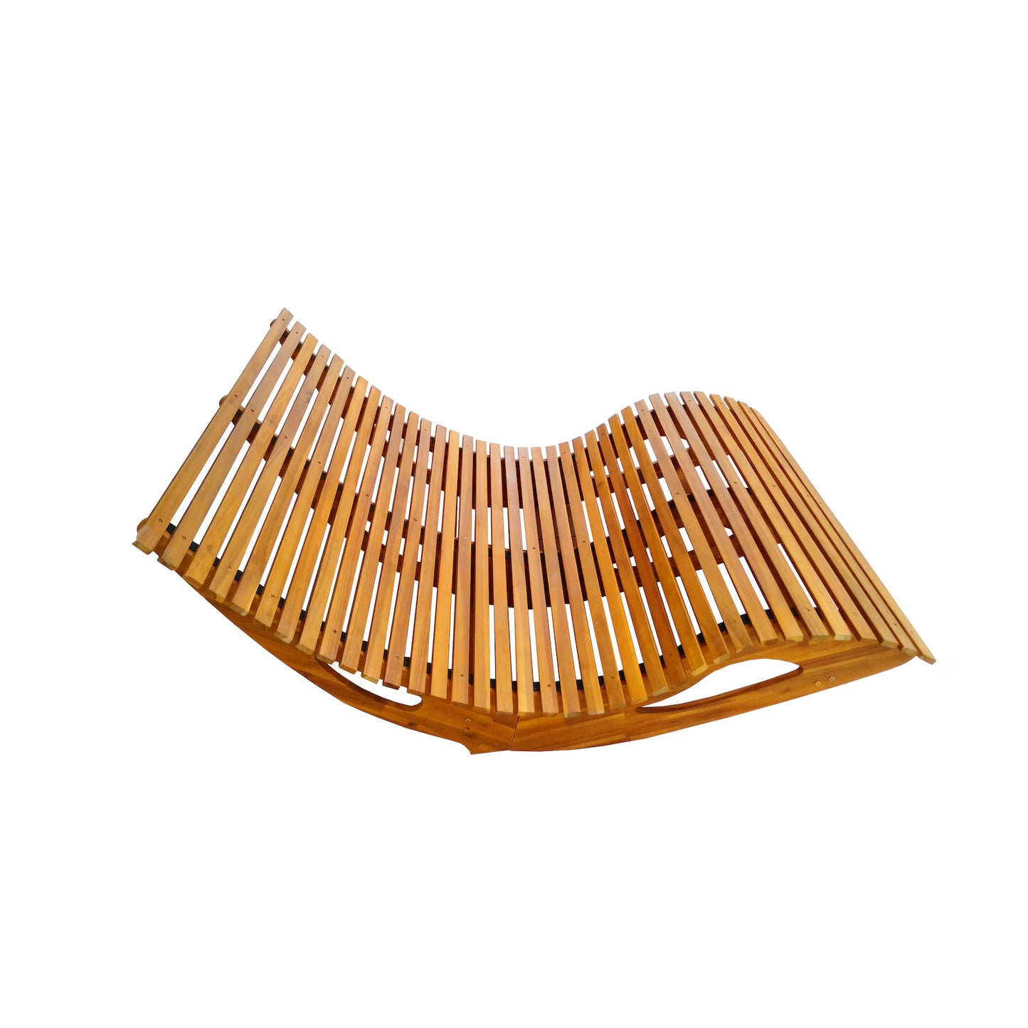 Ergonomische Doppelschwungliege aus Akazienholz - FSC® zertifiziert