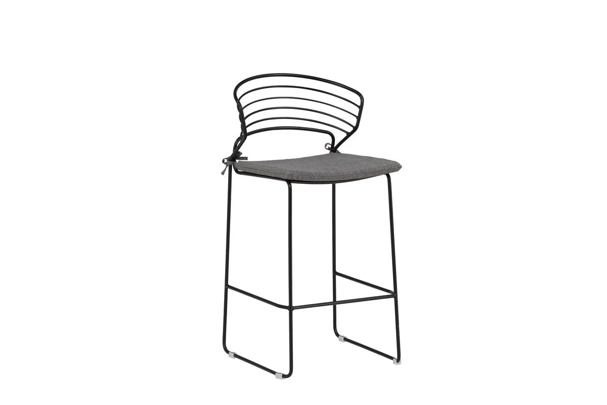 4er Set - Gartenstuhl Como aus Metall Schwarz