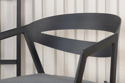 Gartenstuhl Sylt - aus Aluminium in Schwarz