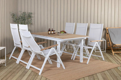 2er Set - Gartenstuhl GranCanaria aus Textilene/Aluminium in Schwarz, Weiß oder Beige