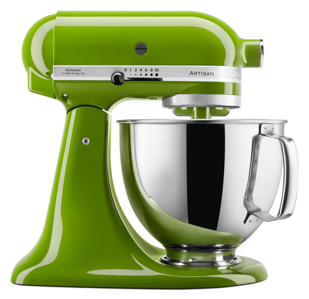 KitchenAid 4,8 L 5KSM175 Artisan Küchenmaschine Steellover mit Edelstahl-Werkzeugen