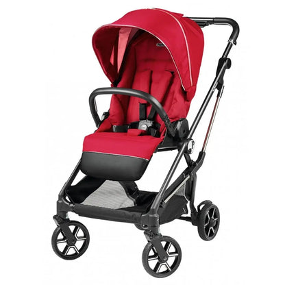 B-Ware Peg Pérego Kinderwagen Buggy Veloce Red Shine Einkaufskorb Sonnenverdeck