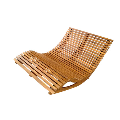 Ergonomische Doppelschwungliege aus Akazienholz - FSC® zertifiziert