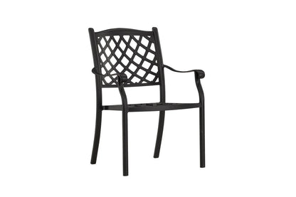 4er Set Gartenstuhl Auri - ein schlichter schwarzer Stuhl aus Aluminium