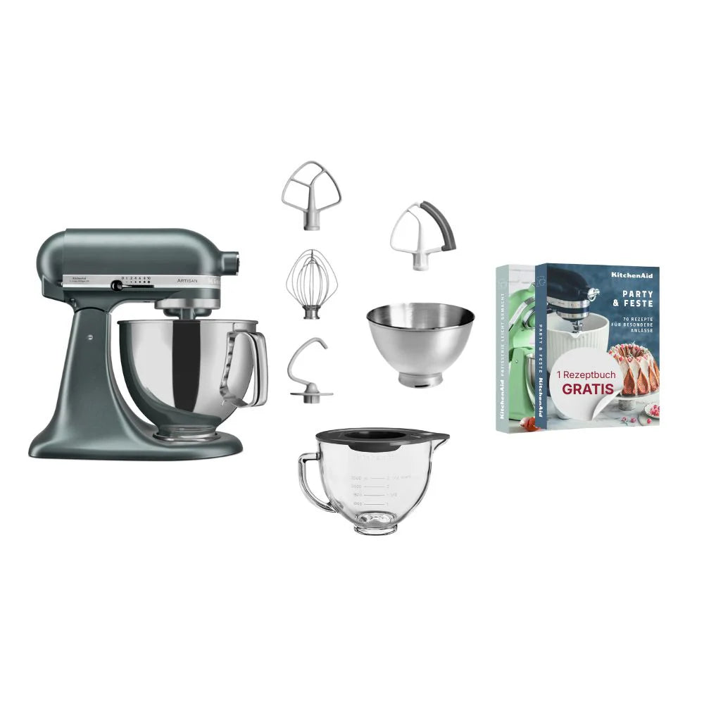 KitchenAid 4,8 L 5KSM175 Artisan Küchenmaschine Glasset mit Glasschüssel
