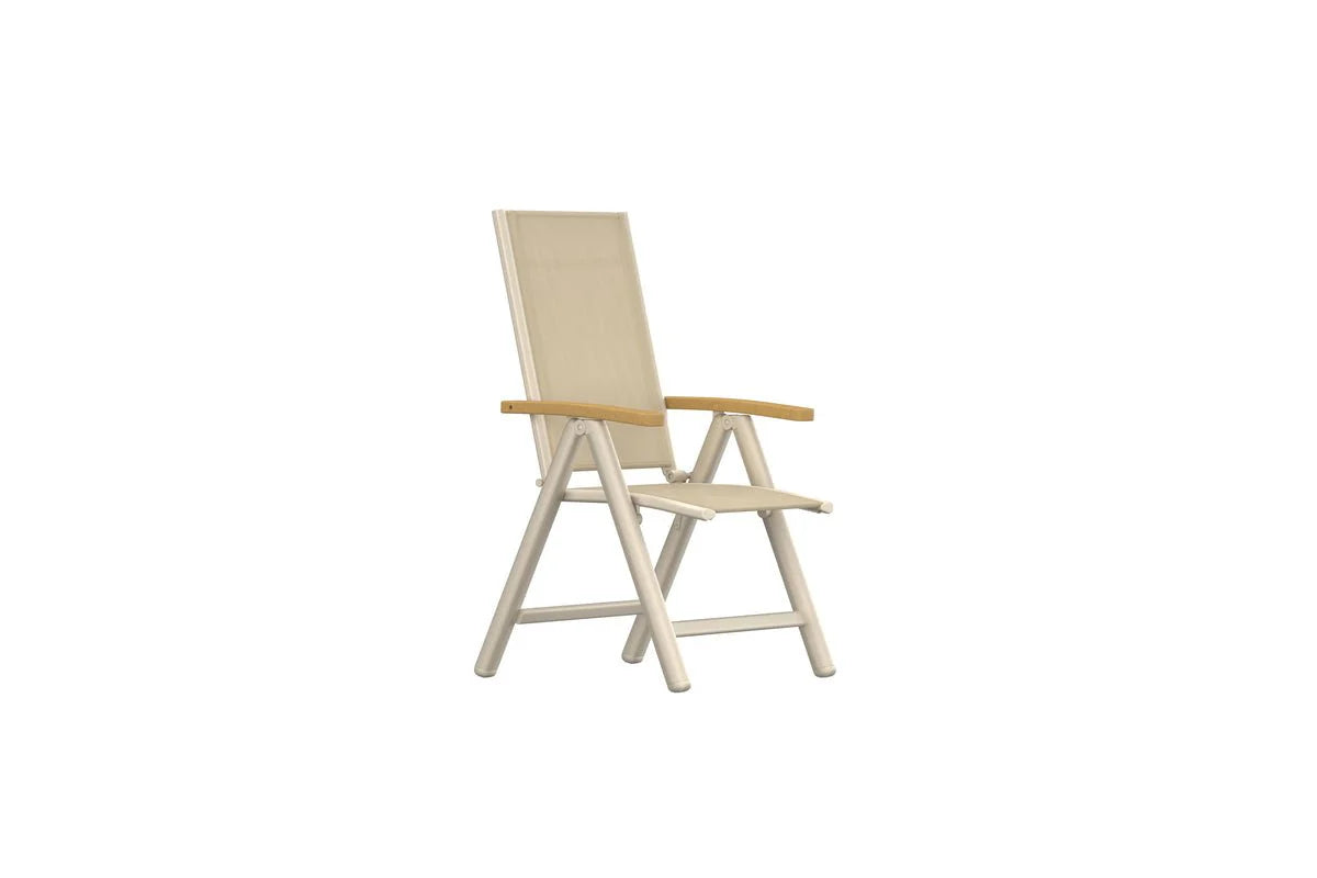 2er Set - Gartenstuhl GranCanaria aus Textilene/Aluminium in Schwarz, Weiß oder Beige