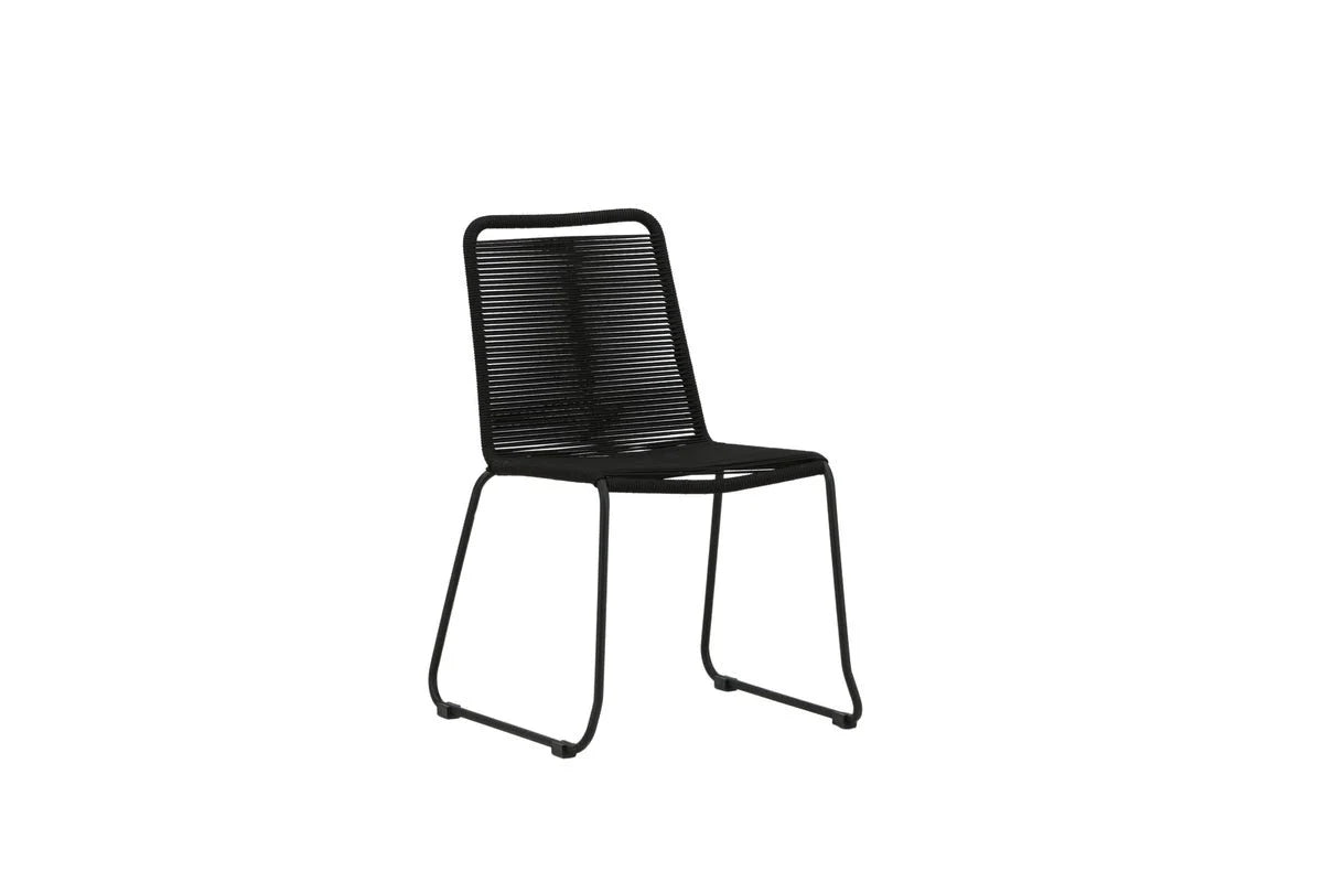 Gartenstuhl Mirava - in Schwarz mit Polyesterseil
