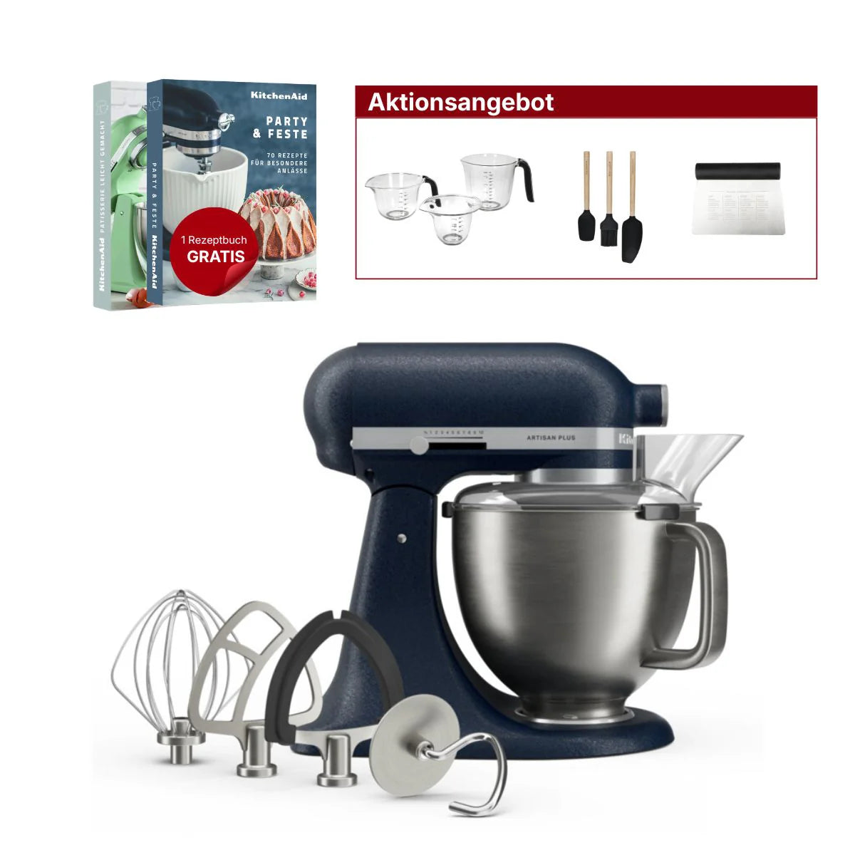 KitchenAid 4,7L 5KSM50PKVE Küchenmaschine - Artisan Plus