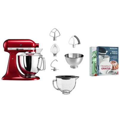 KitchenAid 4,8 L 5KSM175 Artisan Küchenmaschine Glasset mit Glasschüssel