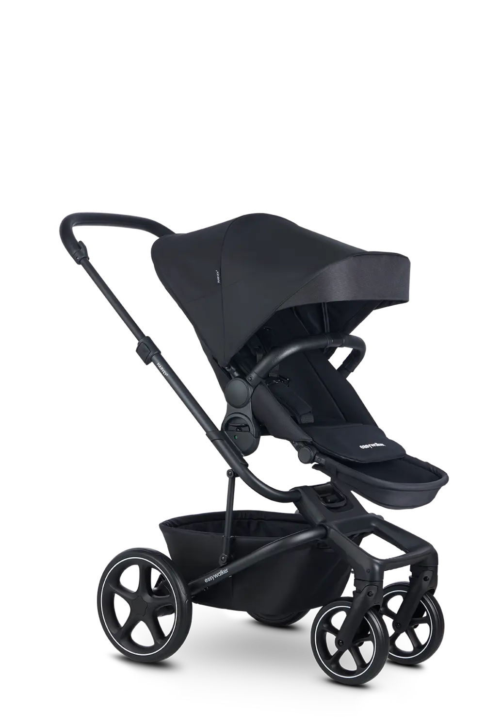 B-Ware Easywalker Harvey Midnight Black Kinderwagen Buggy Kinderfahrzeug Babyschale Set