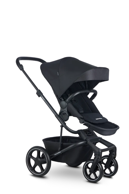 B-Ware Easywalker Harvey Midnight Black Kinderwagen Buggy Kinderfahrzeug Babyschale Set